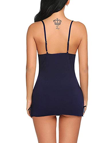Image of Women's Poly Lycra Solid Above Knee Baby Doll Set