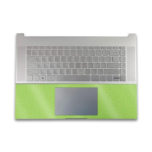 Image of Glossy Glitter Gaming Skin Compatible with HP Envy x360 16 inch (2023) - Solid Lime Green - Premium 3M Vinyl Protective Wrap Decal Cover - Easy to Apply | Crafted in The USA by MightySkins