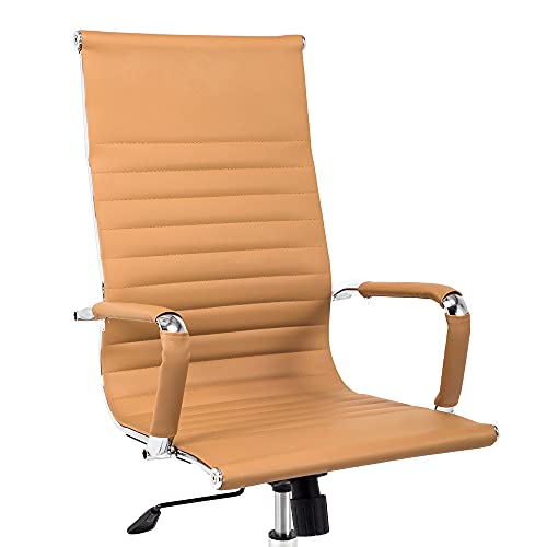 Cadeira de Escritório Presidente com Função Relax e Base Giratória Moob (Caramelo)