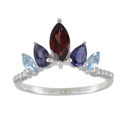 Bagues en argent sterling 925 et multi CZ au design original pour fille