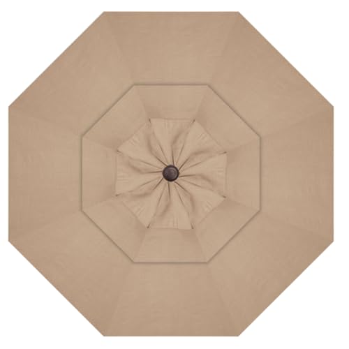 Treasure Garden 11' AKZP Heather Beige Octagon Cantilever Umbrella Replacement Canopy