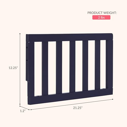 Image of Dream On Me Toddler Guard Rail for Convertible Crib, Solid Wood Bed Rail for Toddler Bed Conversion, Royal Blue