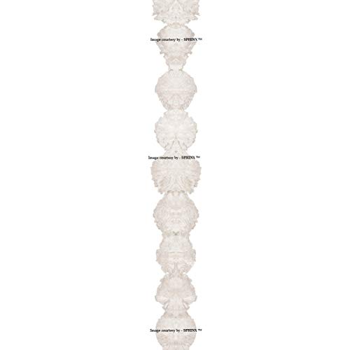 Image of SPHINX Artificial Marigold Fluffy Flowers Garlands for Festive Pooja Wedding Housewarming Diwali Decorations Festival Events Home Table Bedroom Pooja Room - Pack of 5 (White)