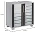 Schildmeyer Niko Waschbeckenunterschrank 113295, silber glanz-anthrazit glanz, 59,8/32,6/62,4 cm