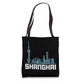 Shanghai China Fun Skyline Design, Asia Digital Nomad Tote Bag
