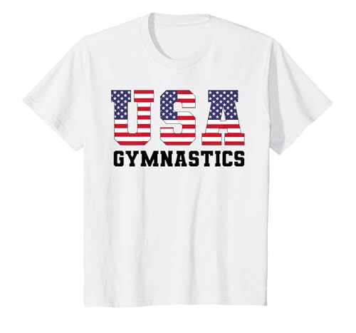Gymnastics USA 4th of July T-Shirt Youth White Large