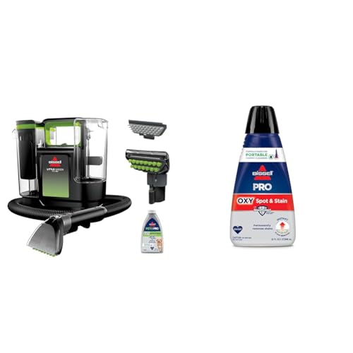 BISSELL® Little Green® Max Pet Portable Carpet and Upholstery Deep Cleaner + Bissell Professional Spot and Stain + Oxy Portable Machine Formula, 32 oz, Single, 32 Fl Oz - image 1