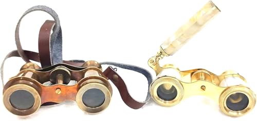 Lunettes d'opéra en laiton poli or antique, cadeau vintage idéal