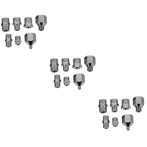 SEWACC 3 Sets Quick Connect Braided Airbrush Air Hose Adapter Male to Male Connector for Airbrush Tools Rustproof Surface Process 7 Specifications