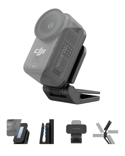 TELESIN Support Clip Magnétique pour DJI Nano, Clip Casquette et Sac à Dos avec Aimant N52 Puissant, Rotation 360°, Angle Réglable 240°, Support POV Mains Libres pour Vlogging, Sport