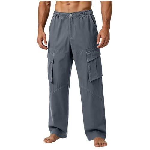 Pantalon de survêtement extensible homme léger ample multipoches outdoor
