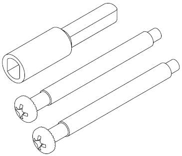 Kwikset 86129-26 Thick Door Screw Pack for 660/870 Bright Chrome Finish