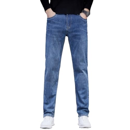 Casual Slim Straight Leg High Stretch Foot Skinny Jeans Solid Color Denim Pants