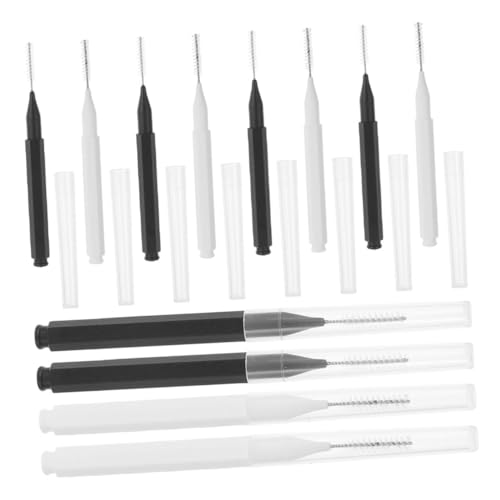 FOMIYES 60 Minicepillos Para Pestañas: Aplicadores Portátiles Pequeños Con Tapa Para Cejas Y Extensiones De Pestañas, Herramientas De Maquillaje De Viaje, Color Negro.