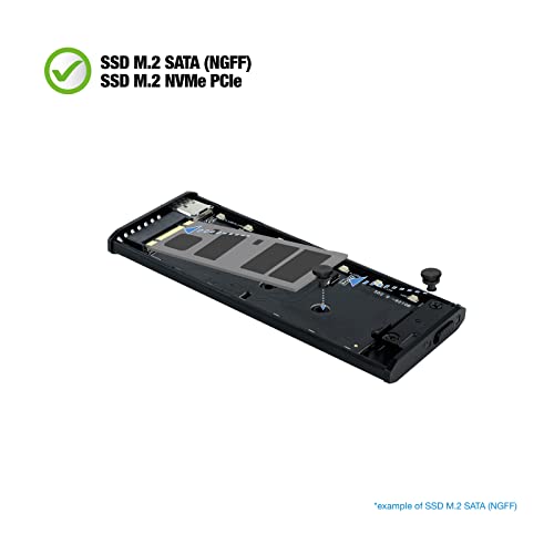 Case para SSD M.2 NGFF/NVMe USB-C RGB negro miniatura 4