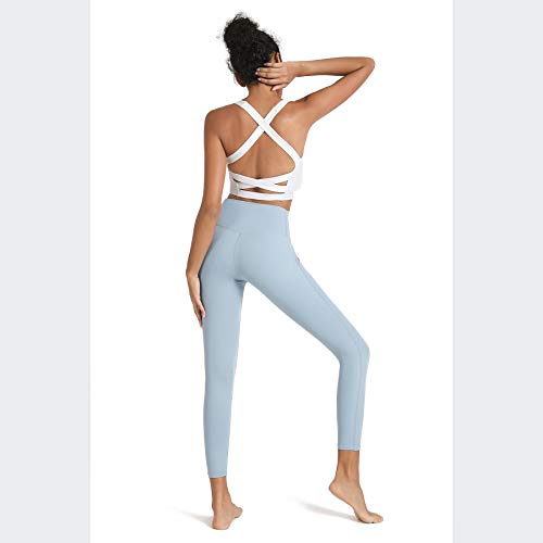 Image of romansong Strappy Yoga Sports Bras for Women Padded Criss-Cross Back Tank Tops