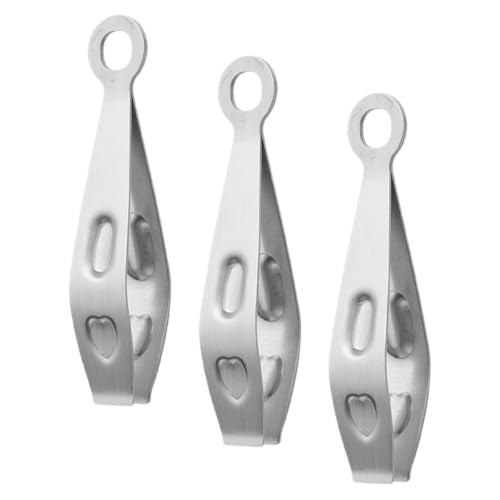 SECFOU Pinzas de Acero Inoxidable para Quitar Pelo de Animales, Herramienta y Rápida para Eliminar Pelo, Pack de 3 Unidades en Color Plata