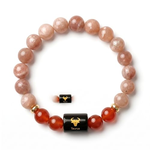 Image of ARDEN Zodiac Crystal Bracelet for Men & Women | All Rashi Crystal Bracelets | Natural Healing Stone Astrology Bracelets | Adjustable Energy Bracelet for Wealth, Positivity & Protection | Birthday Gift