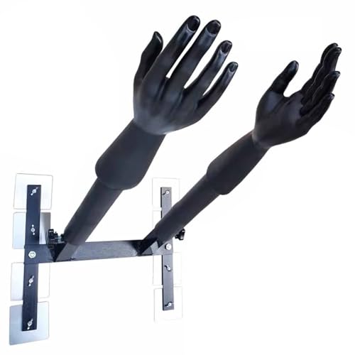 ZIMGOD Wing Chun Dummy Wall Man Pile Training Equipment, Black Kung Fu Trainer Spring Arms, Flexible Martial Arts Training Sport Target, Wing Chun Dummies Practice Tools