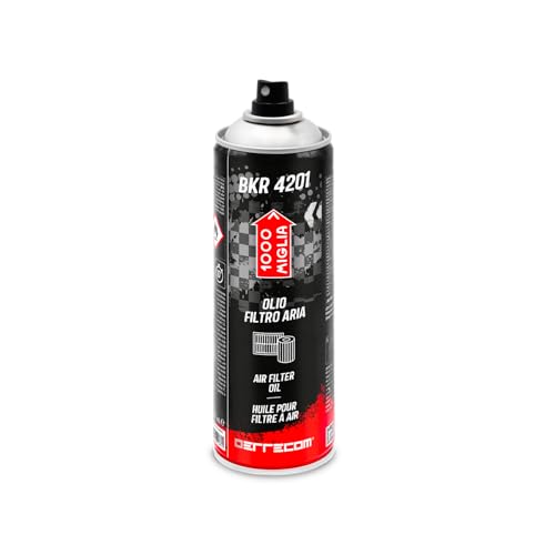 ERRECOM 1000 Miglia BKR 4201 Huile pour Filtre à Air Moto en Mousse/Éponge Polyuréthane – Spray 500 ML, Haute Adhérence, Protège Le Moteur Contre Poussière, Boue et Humidité, Optimise Le Flux d’Air