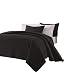 Chezmoi Collection Austin 3-piece Oversized Bedspread Coverlet Set (King, Black)