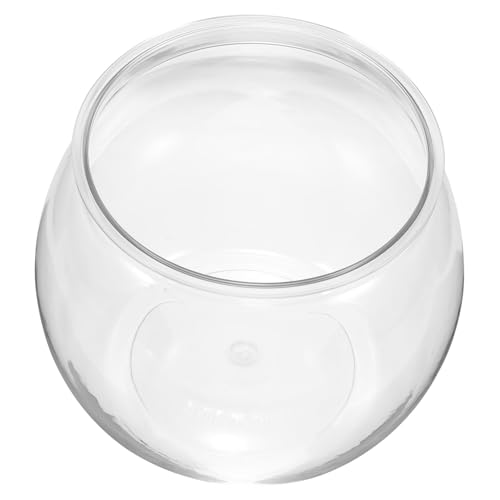 FONDOTIN Transparenter Kleiner Fischglas Kugelaquarium aus Bruchsicherem Kunststoff Fallresistent für Goldfische Kampffische und Kleine Schildkröten Dekorativ für Zuhause Büro und Garten