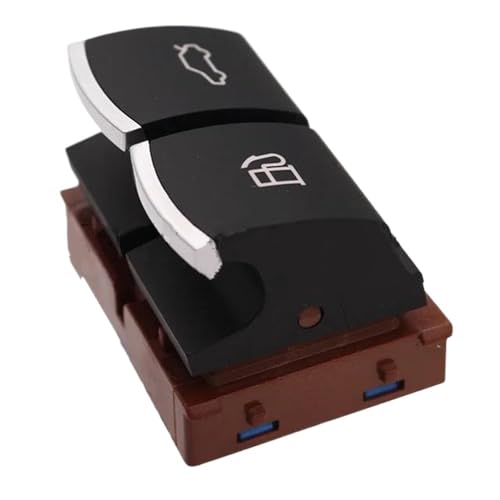 Car Window Switch Chrome Gas Door Fuel Tank Switch Trunk Luggage Button 35D959903 for Passat B6 B7 CC for Jetta EOS Window Control Switch Button