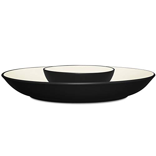 Noritake Colorwave Graphite Chip & Dip Serving Bowl, 14 3/4