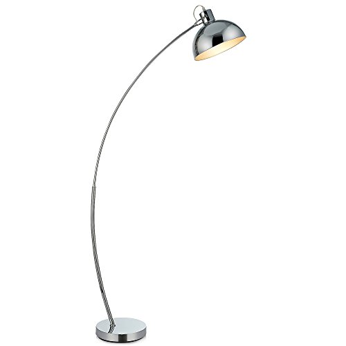 Versanora Lámpara LED de pie estándar cromada y curvada Arco VN-L00024EU