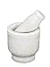 Produktbild Pushpanjali Mörser mit Stößel weiß aus Marmor Fairtrade (7,5cm)