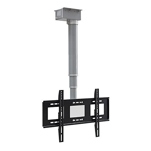 POLGDW Verstellbare TV-Deckenhalterung – motorisierte TV-Halterung, elektrischer TV-Aufzug mit Fernbedienung, zwei Installationsmethoden, passend für 26–70 Zoll Low Profile Fernseher (150 cm)
