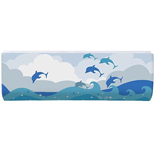 vepoty Cubierta Antipolvo para Aire Acondicionado, Protector de Aire Acondicionado montado en la Pared para Interiores, Cubierta Antipolvo Lavable para el hogar y la Oficina