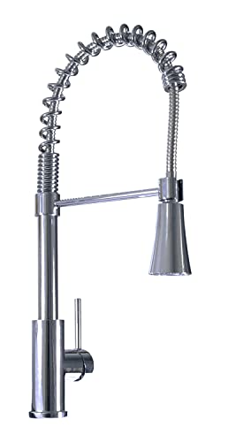 Design House 562561 Spencer Single Handle Commercial Style Chef Kitchen Faucet, Satin Nickel #TOP6