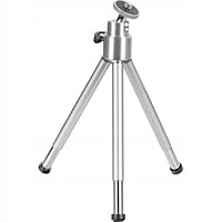 Hama Ball Mini Tripod | Light Tripod with 14-21cm Height | Max Capacity of 300g | 3 way Ball Head | 1/4 Connection for DSLR and System Cameras | Silver