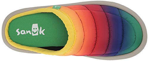 Sanuk Kids Girls' Lil Puffer Low Mule, Rainbow, 4 M Us Big Kid #TOP4