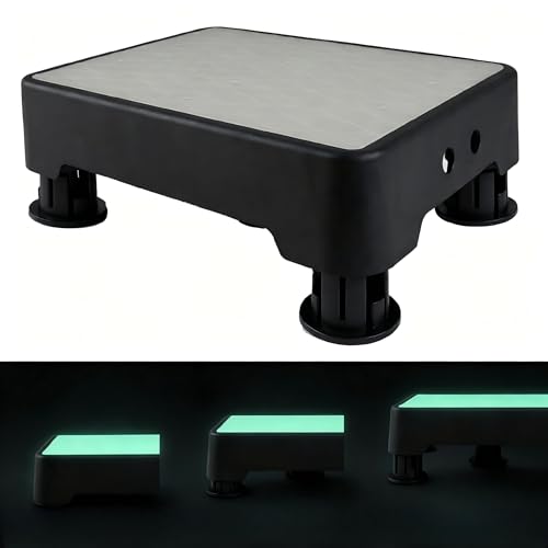 LIFTOZA Adjustable Step Stool Noctilucent Bedside Step 700 LBS Capacity Safety Step Platform Indoor and Outdoor Foot Stool for Seniors and Kids Wide Step Stools Elderly Assistance at Night