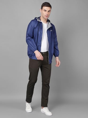 Image of Dollar Rainguard Men's PVC Full Sleeve Solid Rain Jacket With Adjustable Hood and Pocket