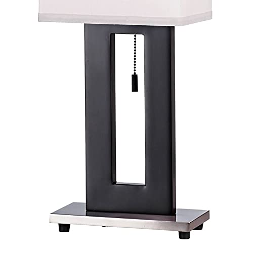 Lámparas de mesa modernas 30 pulg. Juego de 2 negro metal miniatura 2