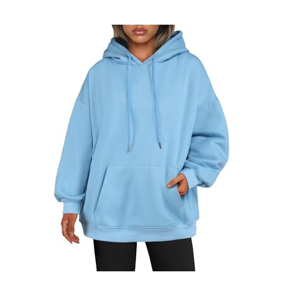 Zeagoo Womens Oversized Hoodies 2025 Fleece Sweatshirts Long Sleeve Pullover with Pocket Fall Winter Outfits Y2k Clothes - Image 4