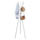 66.5' White Heavy Duty Iron Coat Rack Free Standing, Sturdy Entryway Hall Tree with 9...