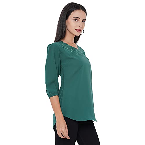 Image of GO-4 IT Women's Top with Cutwork Embroidery in Neck