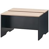 オフィスコム 法人様向け NFシリーズ フリーアドレスデスク 2人用 幅1200×奥行1200×高さ720mm ナチュラル×ブラック OC-FLC1212-NABK