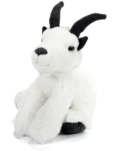 The Petting Zoo Mountain Goat Stuffed Animal Plushie, Gifts for Kids, Wild Onez Wildlife Animals, Goat Plush Toy 9 inches