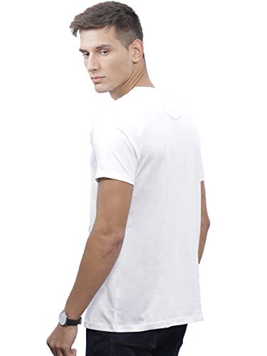 Image of LAZYCHUNKS Henley Neck Men's Cotton Half Plain Sleeves Slim Fit T-Shirt | Round Neck Men's Tshirt | Solid Colors | Summer Wear | - Multicolor