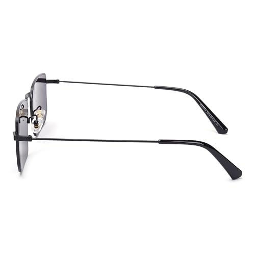 Image of HASHTAG EYEWEAR Sunglasses for Men & Women | Trendy Metal Frame Full Rim Glasses | UV400 Protection, Scratch-Resistant, Lightweight & Durable, Stylish Fashion Eyewear for Outdoor