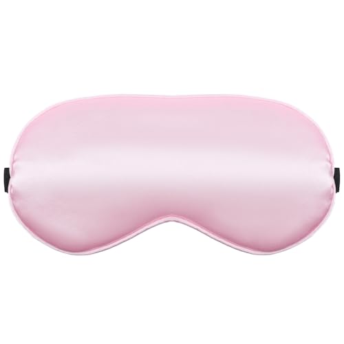 YUXIANLB Seidenschlafmaske Bequeme Augenmaske Aus Maulbeerseide Zum Schlafen Lichtblockierende Augenbinde Mit Elastischem Band Weiche Augenabdeckung...