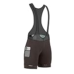 Santic Cycling Bib Shorts Men Padded Cycling Bib Tights Men Bike Bibs with Pocket Grey S