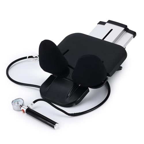 Cervical Traction Device for Cervicalgia, Adjustable Neck Traction for Discomfort Relief, Degeneration of disc, Spondylosis and Neck Stiffness, Home & Travel Use Neck Stretcherwith Pressure Pump