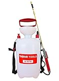 TABOR TOOLS 1.3 Gallon Lawn and Garden Pump Pressure with Pressure Relief Valve, Adjustable Shoulder Strap, Telescopic Adjustable Wand and Extra Set of Seals. N50TA.
