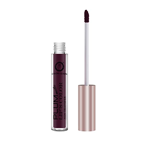 Image of Colors Queen Plum Matte Non Transfer, Water Proof, Liquid Lipstick (16 - Currant, 7ml)